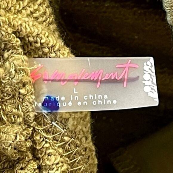 Free People Movement Large Baby Got Track Snap Pants in Olive with Yellow Stripe - Picture 10 of 12